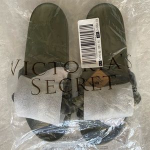 NIB New Victoria's Secret PINK Bow Ties  Slides Shoes